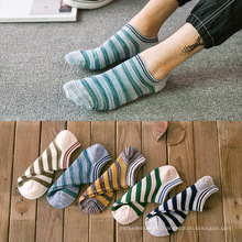 2020 Spring Summer Two Stripes Absorbent All-matched Cotton Stockings Cheap Men Ankle Socks